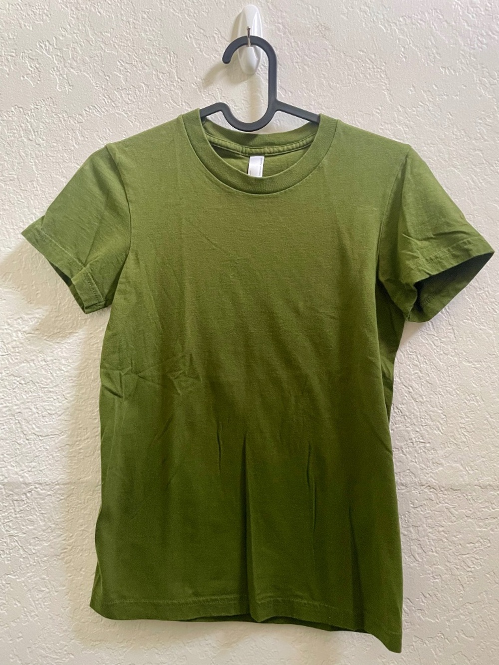 Vintage American Apparel Classic Girl Fit Olive Green Tshirt-Made in USA - Small